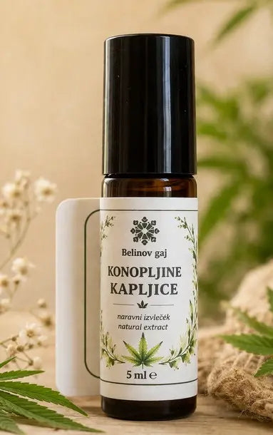 Konopljine kapljice CBD roll on 5ml Belinov gaj