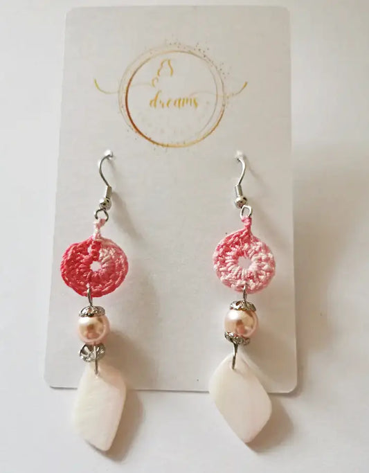 Uhani Roza z obeskom